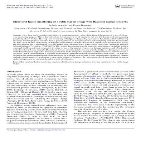 Structural health monitoring of a cable-stayed bridge with Bayesian neural ne...