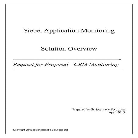 Siebel monitoring