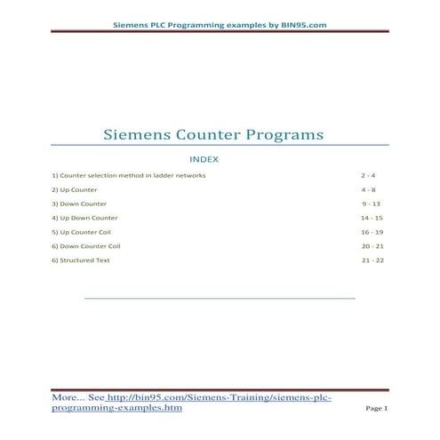 Siemens PLC Programming Example #2 | PDF
