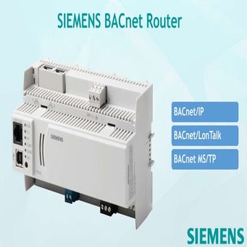 SIEMENS PXG3.L BACnet/IP Router
