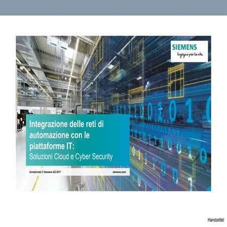 Industria 4.0. Lucca, 5 luglio 2017 - Integrazione delle reti di automazione ...