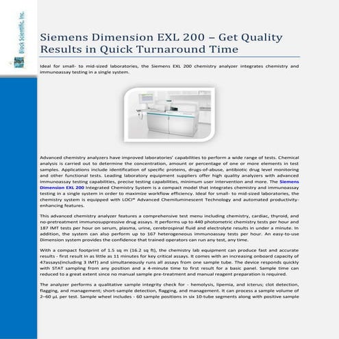 Siemens Dimension EXL 200 – Get Quality Results in Quick Turnaround ...
