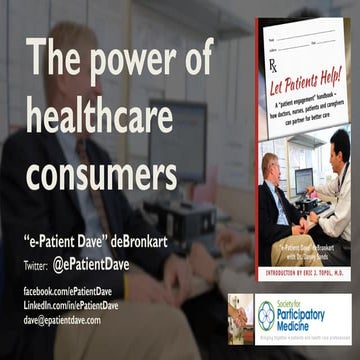 Patients as consumers: paradigm change required!