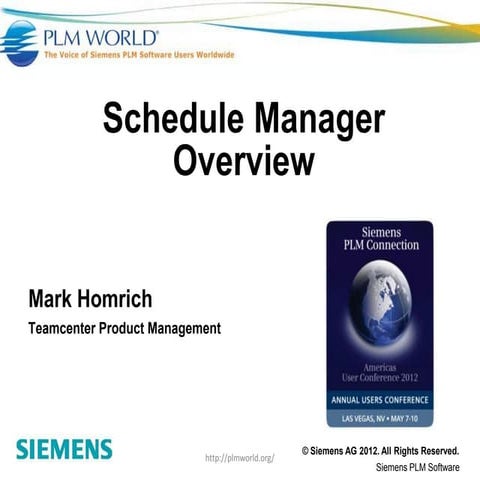 Visão Geral do Schedule Manager | PPTX