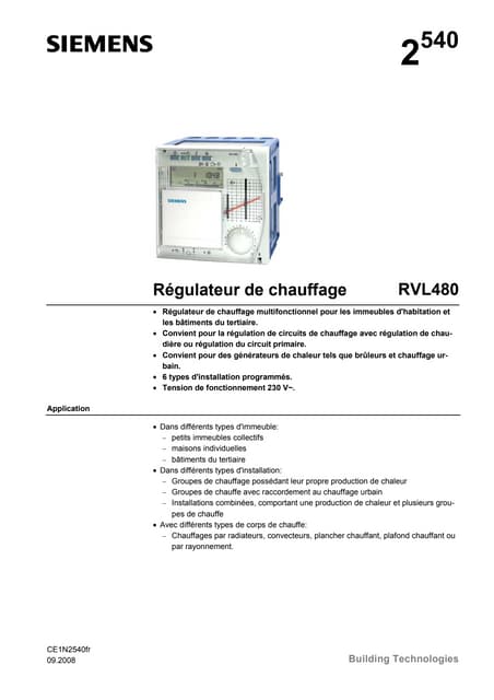 Rvl480 Siemens présentation sommaire