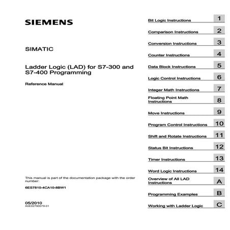 Siemens s7 300 programming instruction | PDF