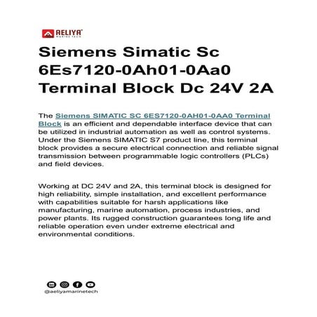 Siemens Simatic Sc 6Es7120-0Ah01-0Aa0 Terminal Block Dc 24V 2A (1).pdf