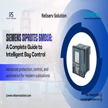 Siemens Siprotec 5 6MD86: Control, Protection, and Innovation | PDF