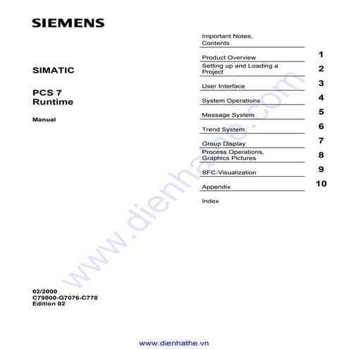 Siemens win cc manual pcs 7 runtime | PDF
