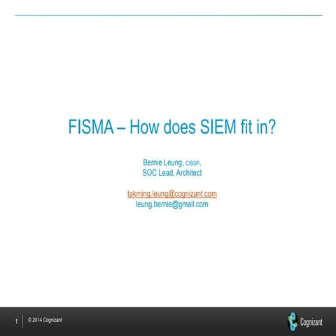 SIEM in NIST Cyber Security Framework