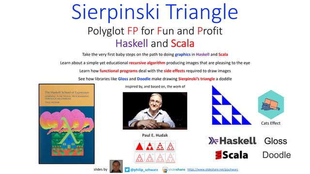 Sierpinski Triangle - Polyglot FP for Fun and Profit - Haskell and Scala