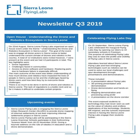 Morocco Flying Labs Newsletters 2019 | PDF