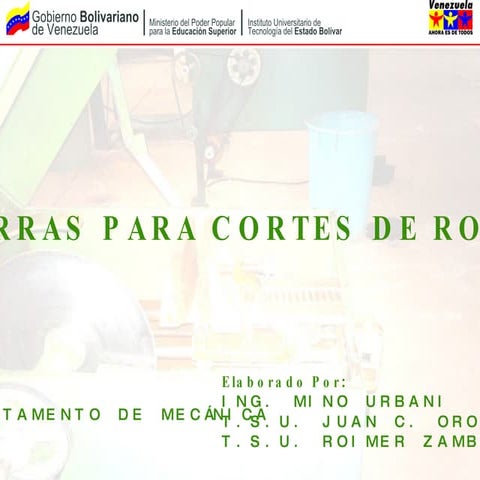 DISEÑO DE UNA SIERRA PARA EL CORTE DE ROCAS