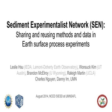 Sediment Experimentalist Network (SEN): Sharing and reusing methods and data ...