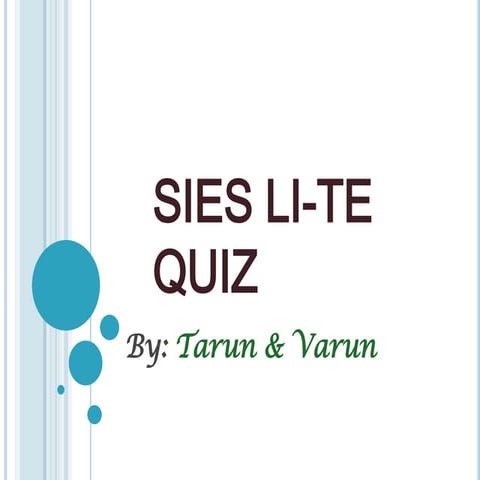 Sies li te quiz