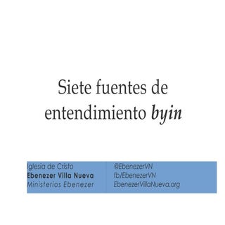 Siete fuentes de entendimiento Byin