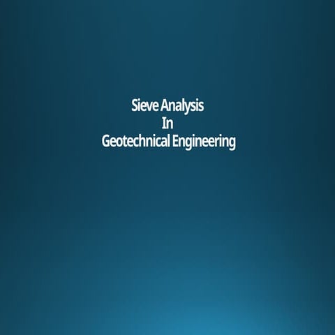 Discussing Complete Sieve Analysis with its applciation for soil testing in i...