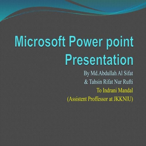 Microsoft Power Point Presentation(Home)