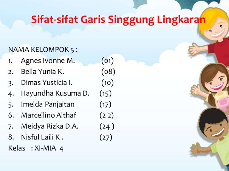 Sifat Sifat Garis Singgung Lingkaran