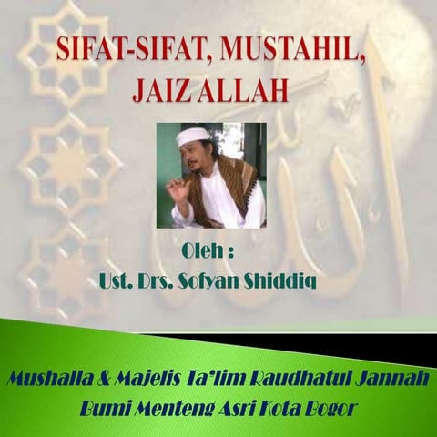 Sifat sifat, mustahil, jaiz allah