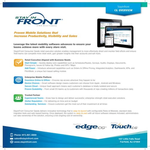 Proven Mobile Solutions that Increase Productivity, Visibility and Sales