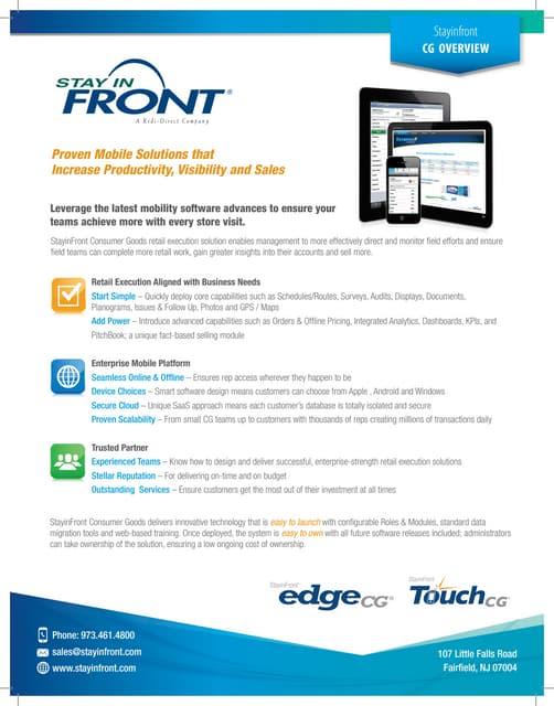 Proven Mobile Solutions that Increase Productivity, Visibility and Sales