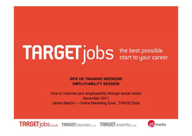 Improve your employability through social media