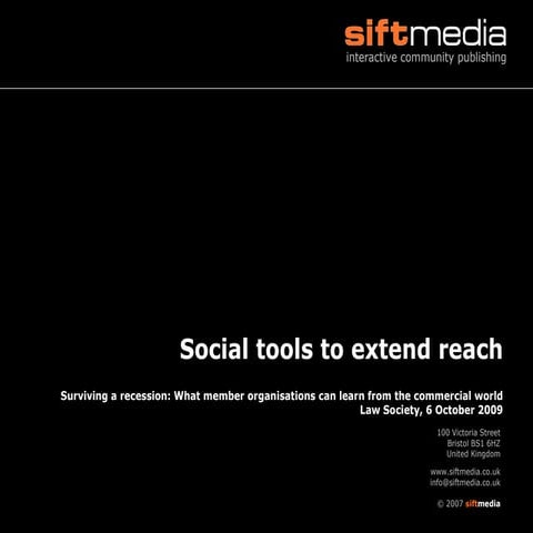 Using social media to extend reach