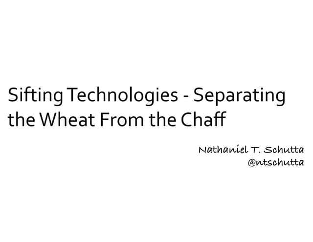 Sifting Technologies - SpringOne Tour Dallas