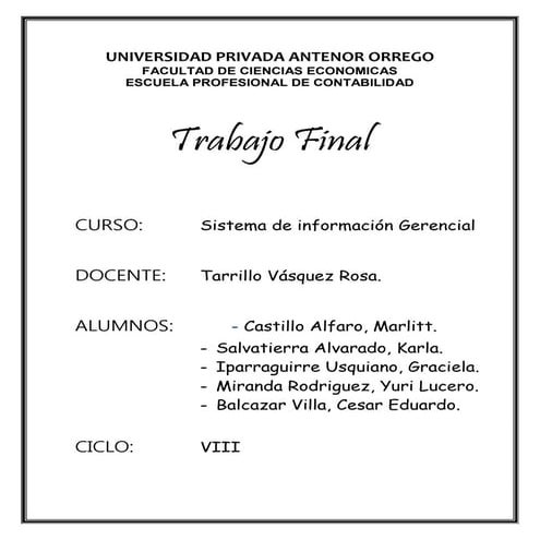 sistema informacion gerencial