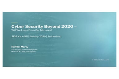 Cyber Security Beyond 2020 – Will We Learn From Our Mistakes?