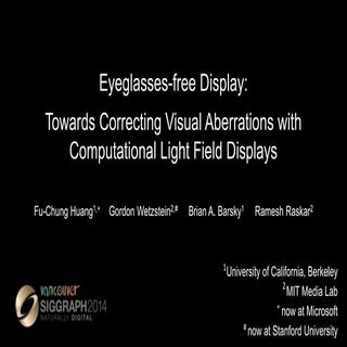 Vision-correcting Displays @ SIGGRA...