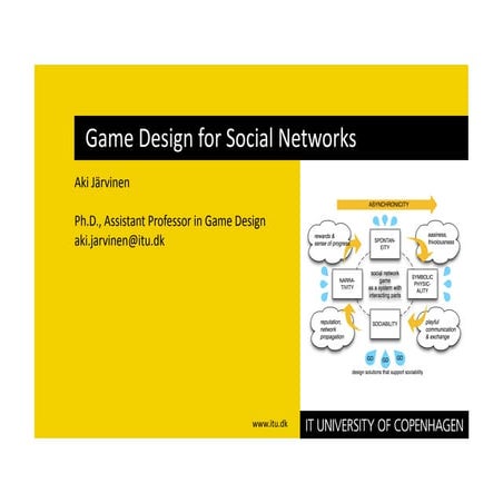Game Design for Social Networks