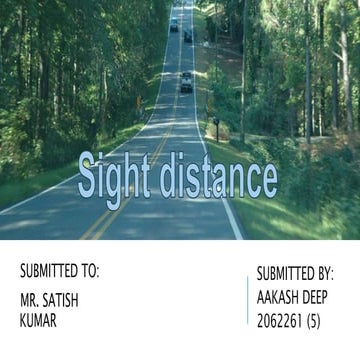 Sight distance