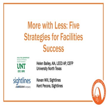 More with Less: Five Strategies for Facilities Success [MAPPA-CAPPA 2017]