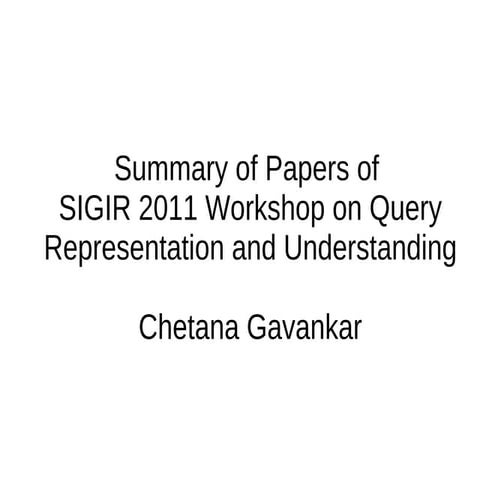 Sigir 2011 proceedings