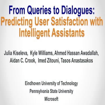 From queries to dialogues
