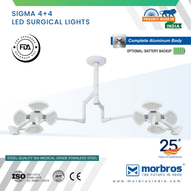 SIGMA 4+4 LED SURGICAL LIGHTS MORBROS INDIA | PDF