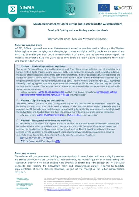 Agenda service delivery webinar 05072022