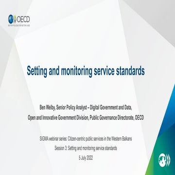 PPT Ben Welby, OECD, service delivery webinar 05072022