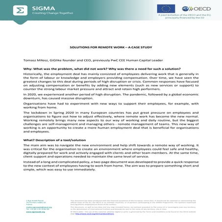 Solutions for remote work, Tomasz Miłosz, SIGMA webinar, 15 December 2020