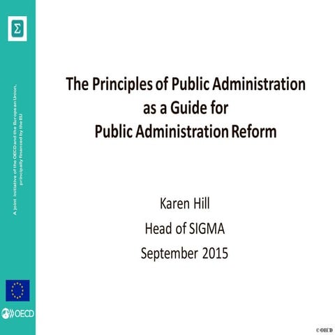 Principles of Public Administration and their usage for | PPTX