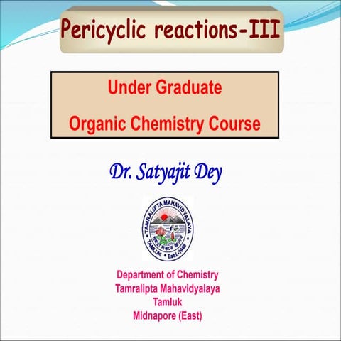 Sigmatropic reactions for Undergraduate courses