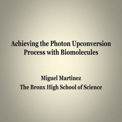 Achieving the Photon Upconversion Process with Biomolecules