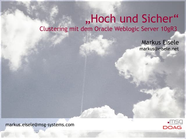 Sig Middleware Weblogicserver Cluster