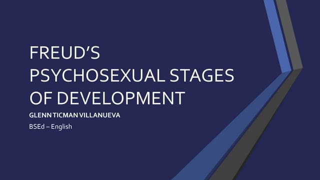 Sigmund Freud's Psychosexual Stages of Development