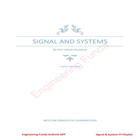 Signal and Systems GATE material