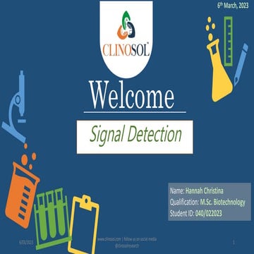 Signal Detection in Pharmacovigilance