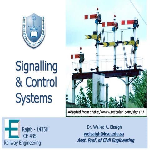 14 Signalling and Control Systems (Railway Engineering Lectures هندسة السكك ا...