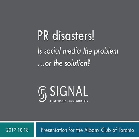 PR disasters! Is social media the problem...or the solution?